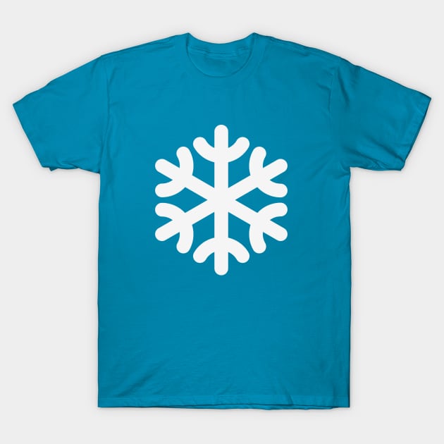 Snowflake / Copo De Nieve / Flocon De Neige / Schneeflocke / Fiocco Di Neve (White) T-Shirt by MrFaulbaum
